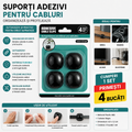 Set de 4 suporturi adezive pentru cabluri – Organizator autoadeziv pentru acasă, birou și mașină