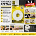 Extra Strong Double-Sided Mounting Tape – 3 m × 1.8 cm | 1+1 FREE