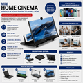 Mini Home Cinema – Măritor de Ecran pentru Telefon, Efect 3D HD, Pliabil și Portabil