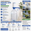 Manual Water Bottle Pump – Universal Adapter, Easy to Use and Portable